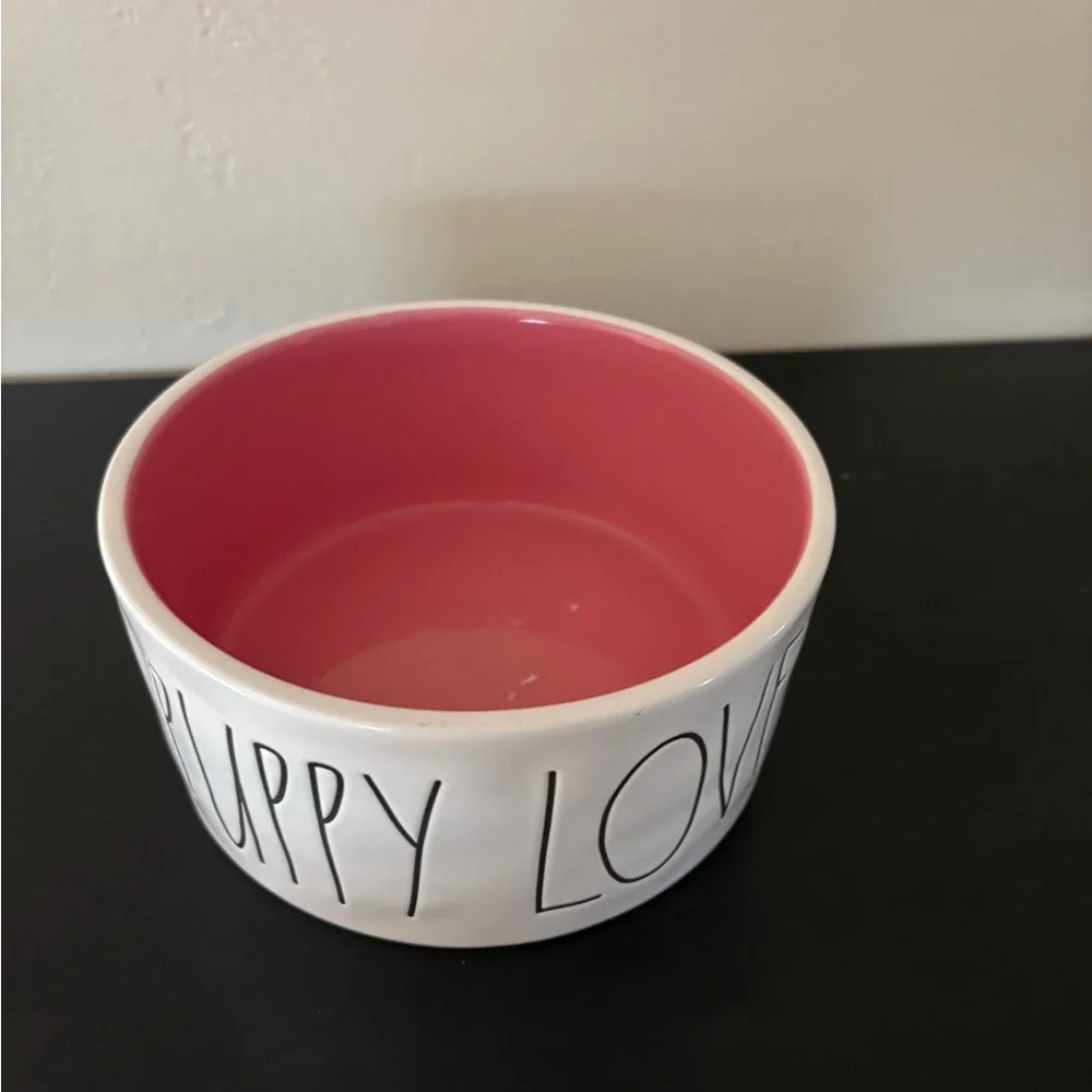 Rae Dunn Artisan Collection Bowl dog pet feeding dish. Puppy Love